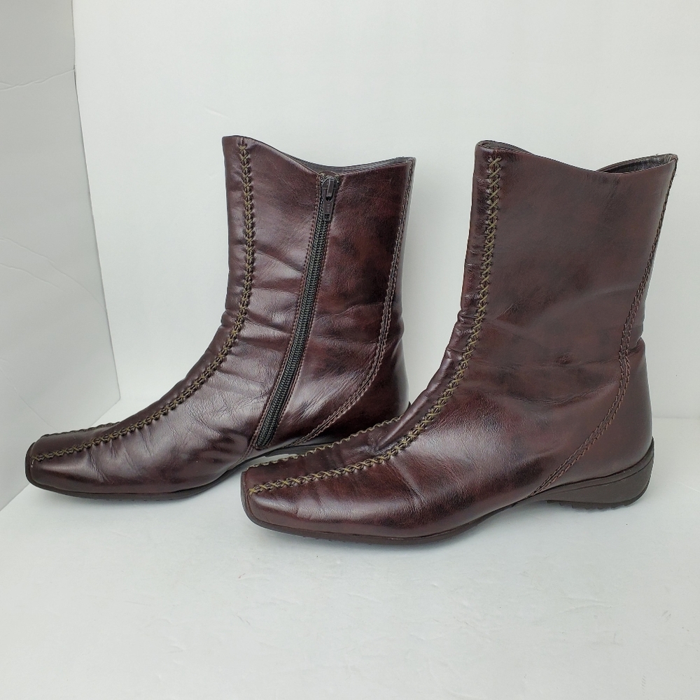 Paul Green Leather Munchen Ankle Boots